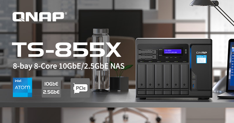 QNAP TS-855X – новий високопродуктивний гібридний NAS з підтримкою 10GbE